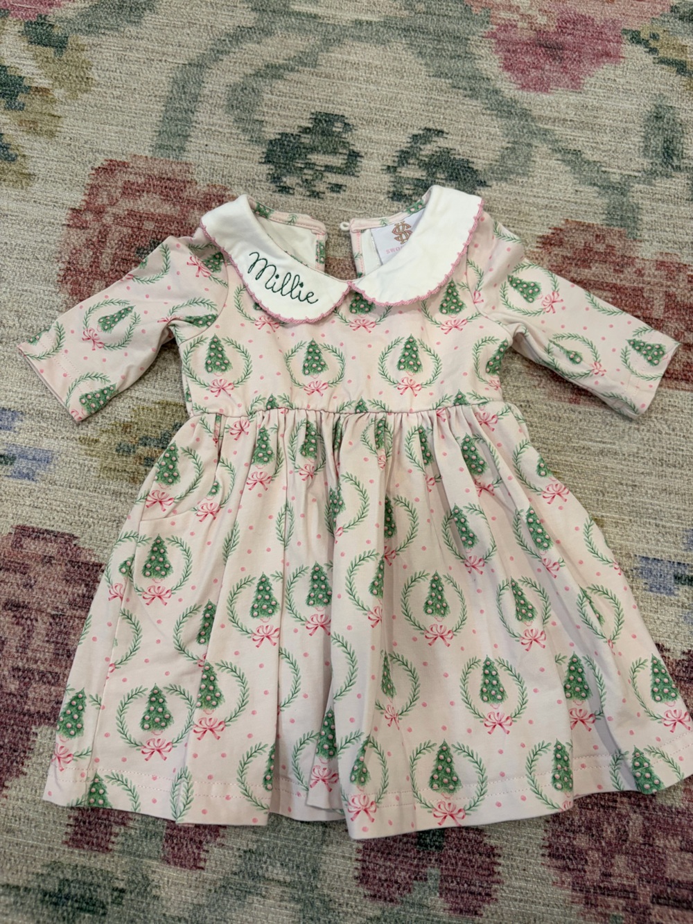 "Millie" Monogrammed Christmas Tree Dress